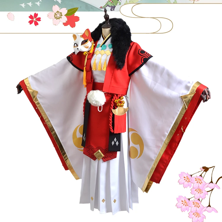 Костюм для косплея игры Onmyoji костюм с изящной лисой кимоно Униформа