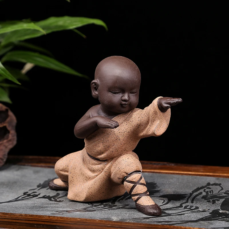 4P #office store company home Desk bookshelf BEST ART statue- CHAN DAO Monk &quotCHINESE GONGFU&quot ceramics Porcelain Buddha | Дом и сад