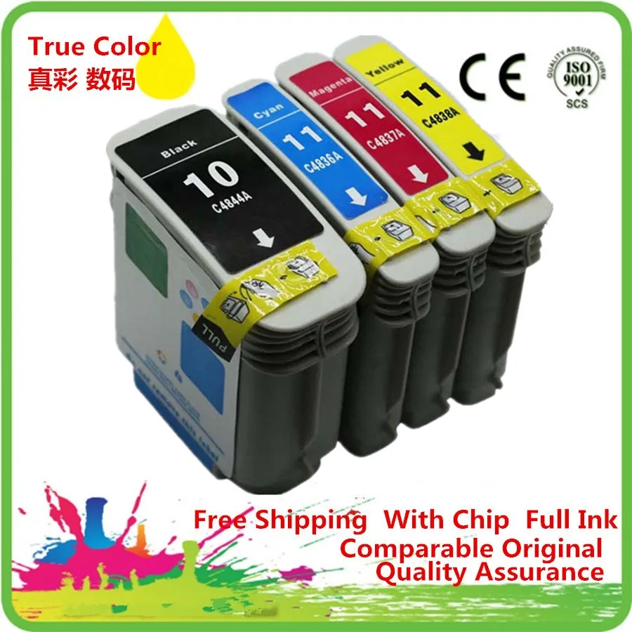 ZCA Замена чернильных картриджей для 10 11 XL 10XL HP10XL C4844A C4836A Business Inkjet 2300n 2500c 2500 см 2600 2600Dn 2800dt