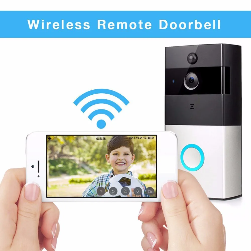 Wi Fi включить видео дверной звонок беспроводной 1 крытый Chime 720P HD Wide Angel дверь