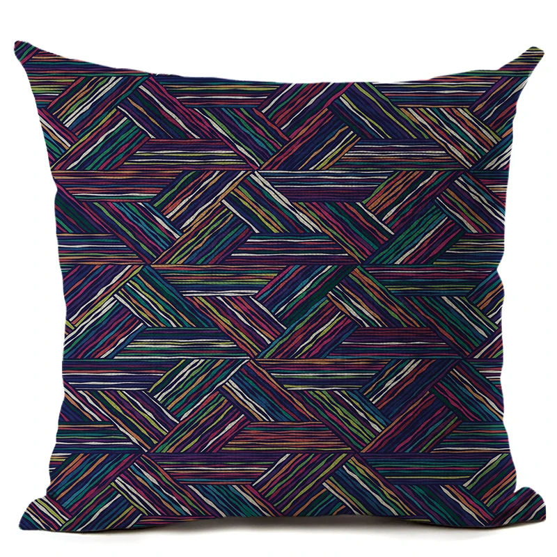 Bling Раскрашенная geometriccushion чехол из хлопка льна Пользовательские Декоративные