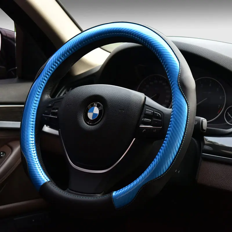 Новинка мягкие гоночные Чехлы для руля 38 см из углеродного волокна и натуральной