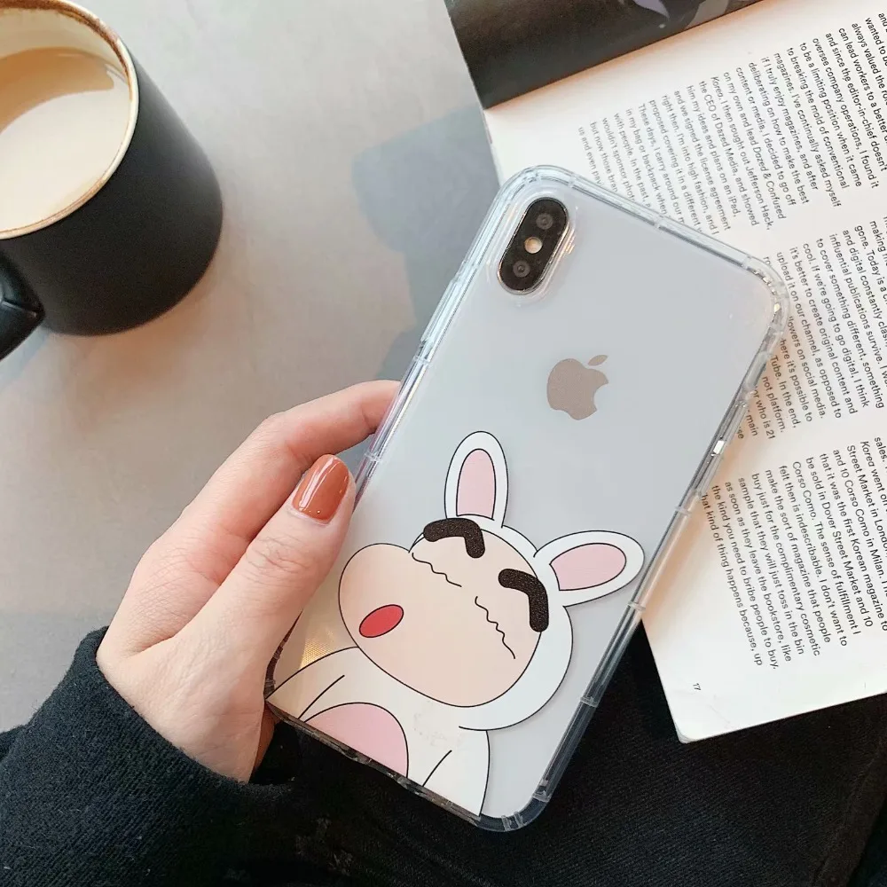 Милый мультяшный чехол для телефона Crayon Shin chan iPhone 11 Pro Max XR XS силиконовый мягкий 7 8 6