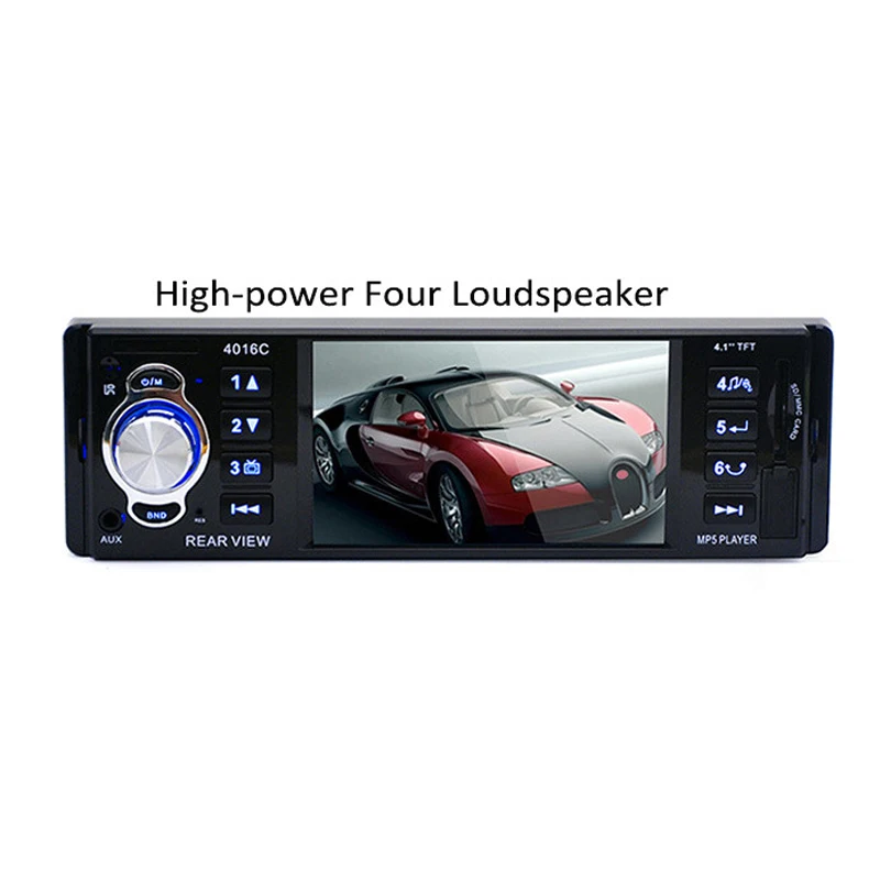 4 1 дюймов Din HD стерео радио Bluetooth Авто MP3 MP5 Аудио плеер Поддержка USB FM TF AUX обратная