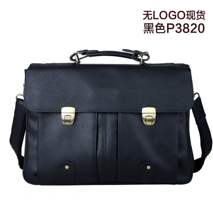2017 Для мужчин Повседневное Портфели Бизнес плеча кожи коровы большой Курьерские
