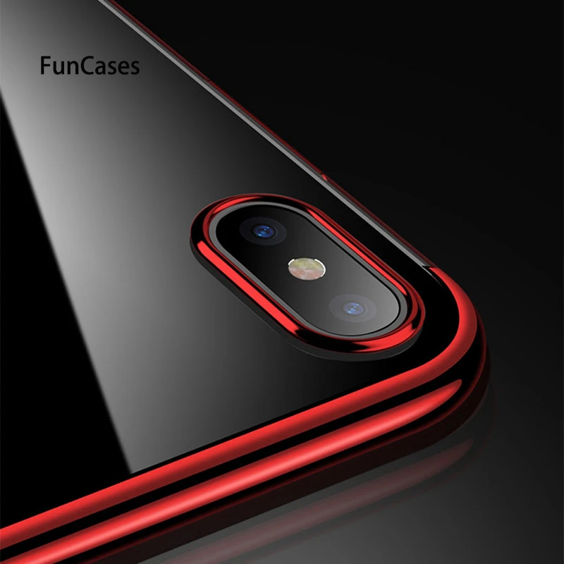 Прозрачные ультра тонкий силикон чехол для Iphonex Xs Xsmax Xr покрытием ТПУ Iphone5 6 S плюс