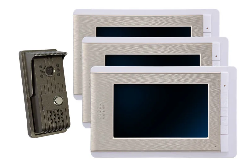 7 Inch Scherm Intercom Systeem Met 3 Indoor Monitor Wired Video Deurtelefoon