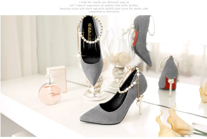 2017 г. Весенне-осенние новые туфли на высоком каблуке однотонная женская обувь из