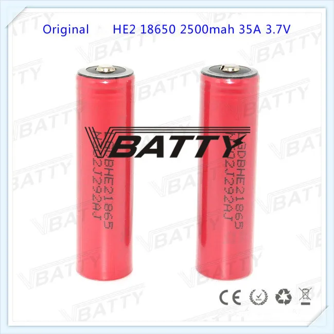 Для LG Button top 2500 мАч 18650 HE2 батарея для Lg he2 35A li lon Battery (1 шт.)|battery 18650|18650 batterybattery battery |
