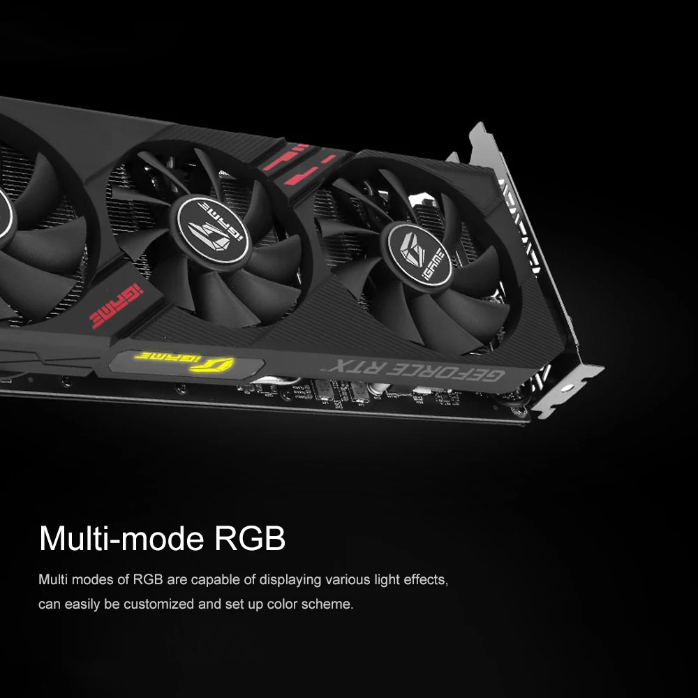 Красочные GeForce RTX 2060 графическая карта ультра Nvidia GDDR6 6G iGame GPU видеокарты 1365-1680 МГц PCI-E 3,0 HDMI для игровых ПК