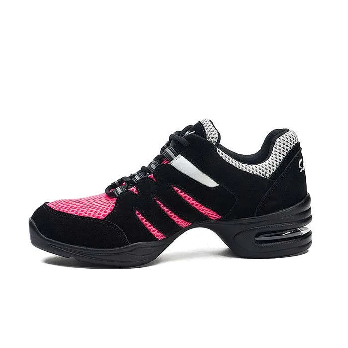 Fuchsia Sansha Air Mesh танцевальная обувь мягкая подошва дышащие Танцевальные Кроссовки H150601 - Цвет: Fuchsia