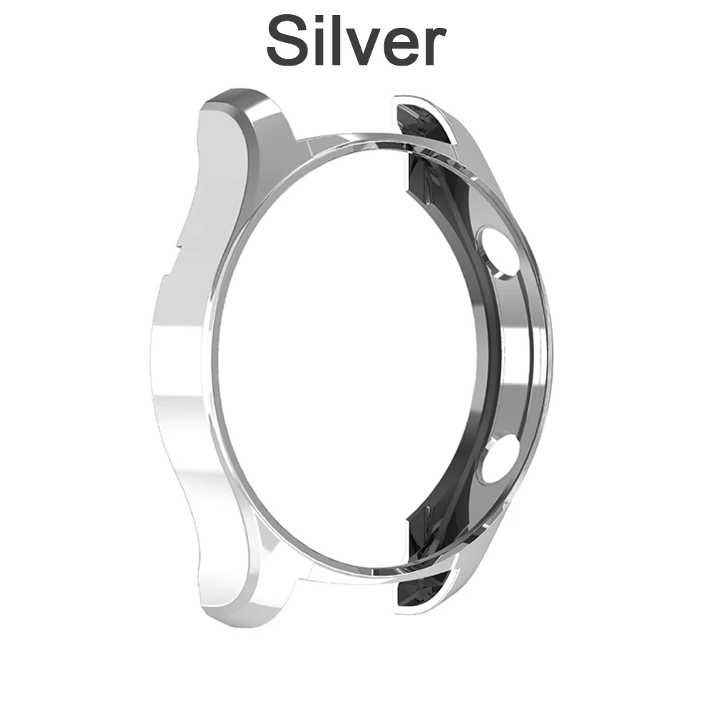 Серебристый Для huawei Watch GT 42 мм 46 мм/huawei Watch 2 Pro с гальваническим покрытием защитный чехол с защитой от царапин полый ТПУ чехол - Цвет: Серебристый