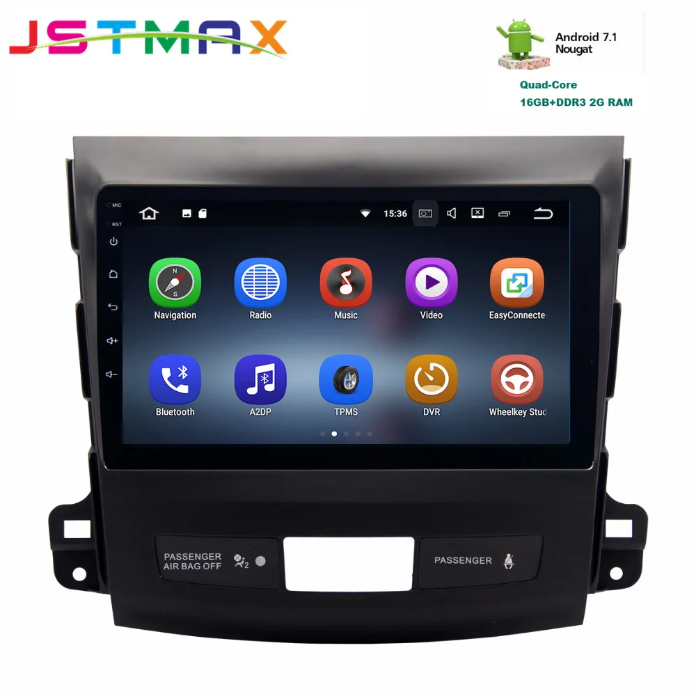 JSTMAX 9 &quotAndroid 7 1 Автомобильный gps радио плеер для Mitsubishi Outlander 2007 2011 с
