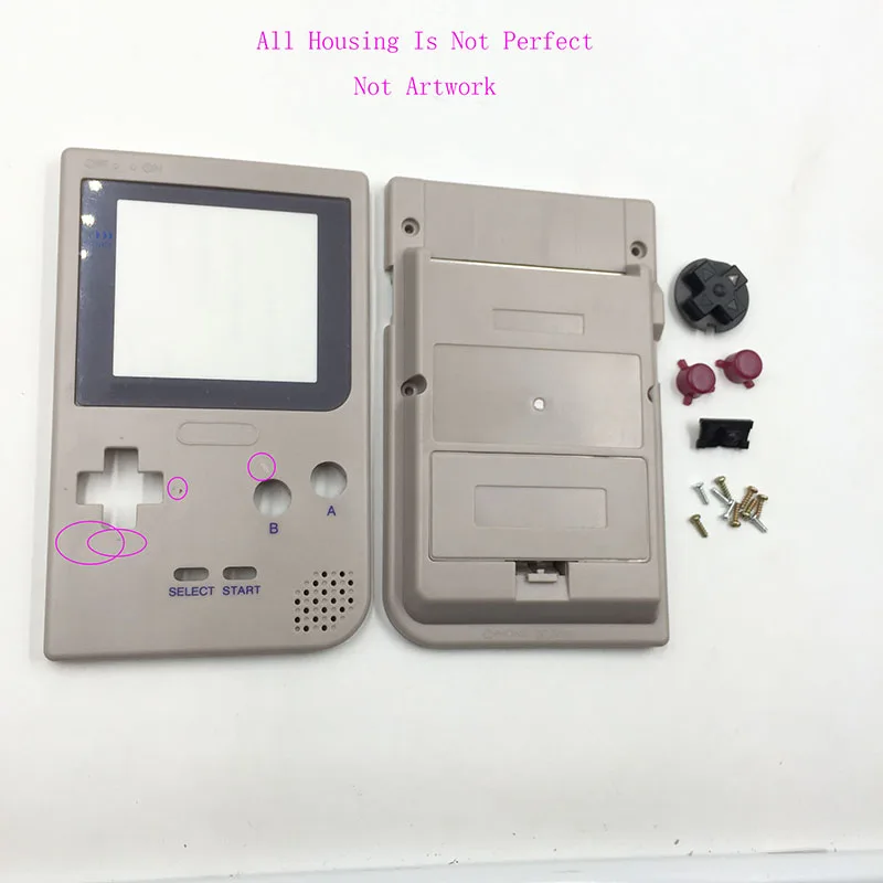 Корпус для nintendo Game boy Pocket GBP чехол - Цвет: Grey