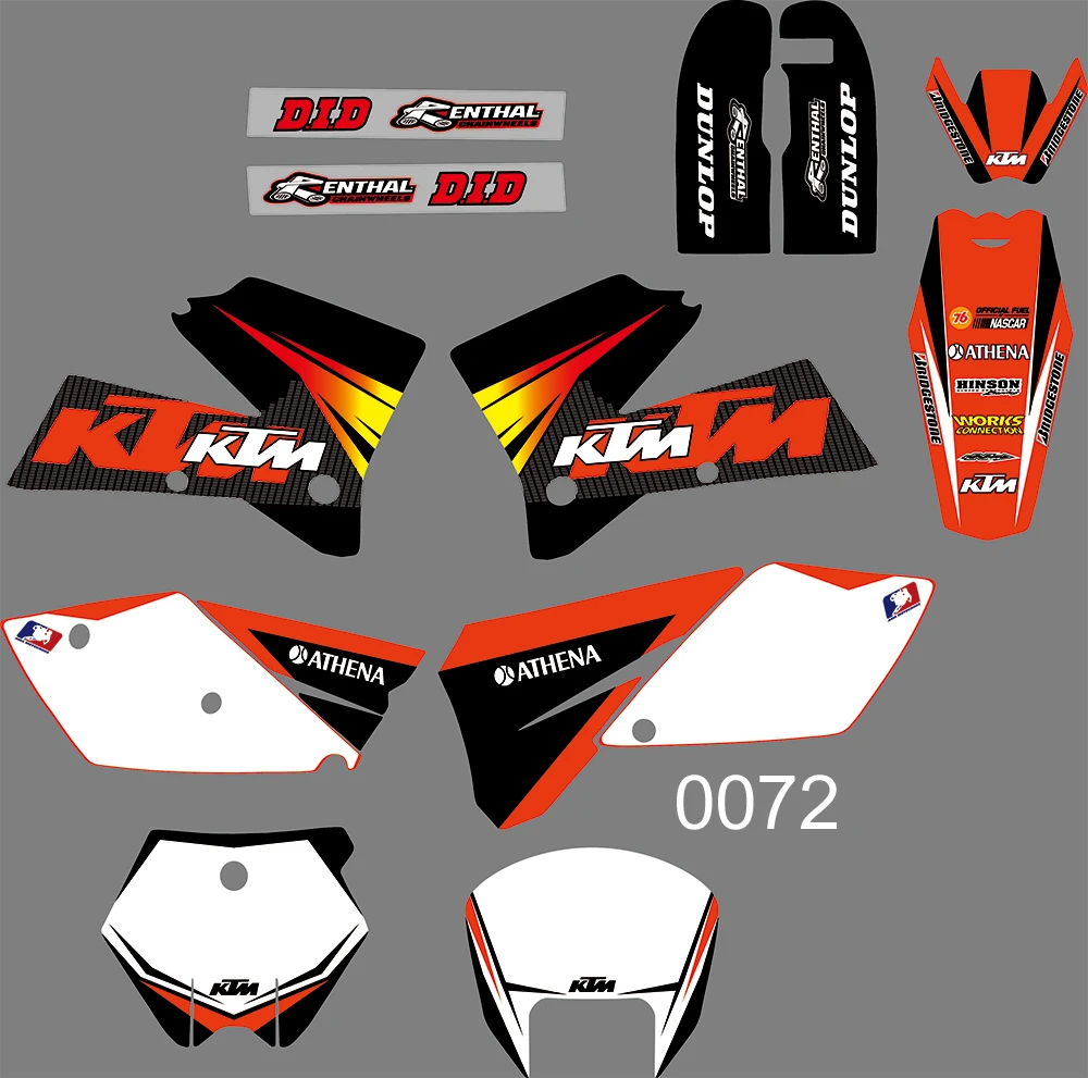 6 видов стилей командная графика фоны наклейки для KTM SX серии 2005 2006