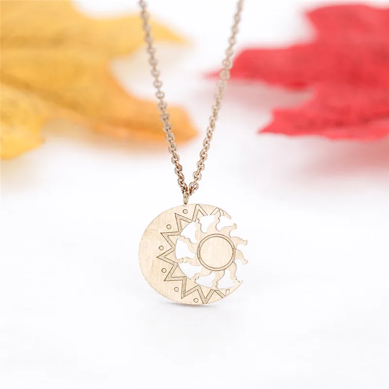 Wiccan Jewelry лунные ожерелья розовое золото фотосессия Женская татуировка из
