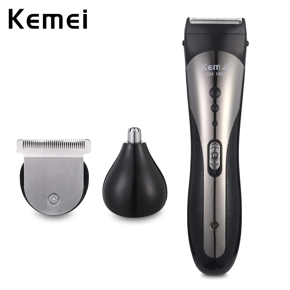 Kemei KM-1407 3 в 1 электрическая машинка для стрижки волос триммер Бритва