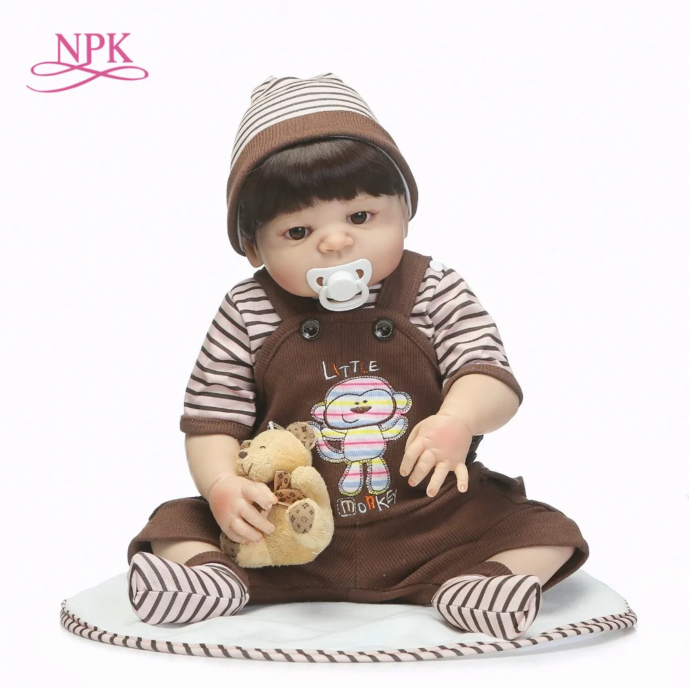 NPK Bebes reborn 46 см полностью силиконовые куклы baby boy игрушки роскошный набор с
