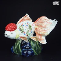 shiwan doll ceramic animal articles lucky fish gate dining room decoration master craft boutique gifts