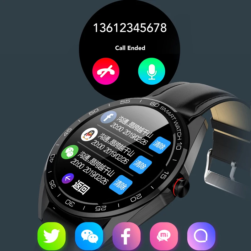 UHOOFIT K7 мужские спортивные 1 3 дюйма IP68 Водонепроницаемые Смарт-часы пульсометр