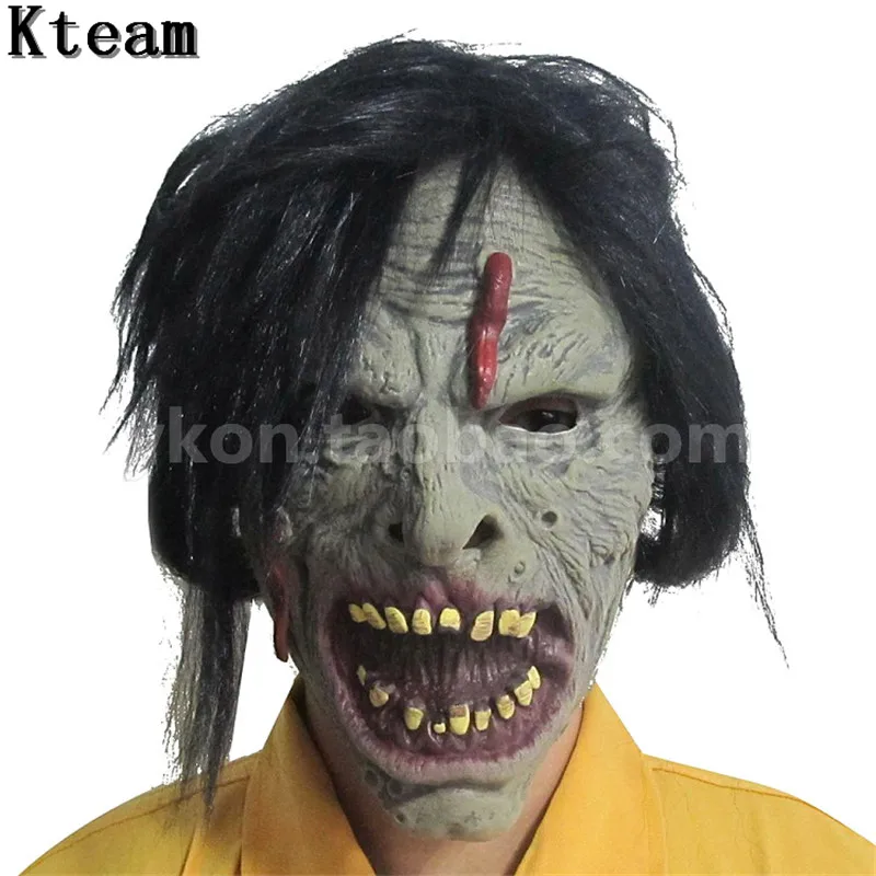 Высший сорт 100% Латекс Супер ужас Хэллоуин костюм маска зомби страшная для лица