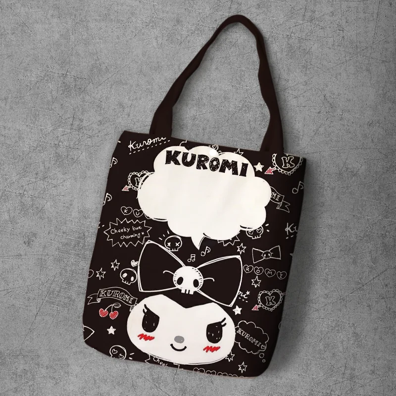 IVYYE Melody Kuromi, Модная Складная Холщовая Сумка для покупок в стиле аниме, повседневные сумки на плечо, Индивидуальная сумка-тоут для девушек, Новинка