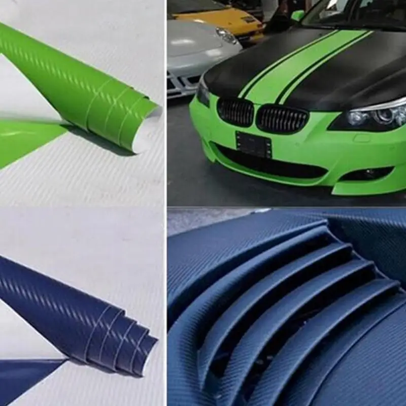 Виниловая пленка DIY 10х127 3D из углеродного волокна рулон клейкой пленки для