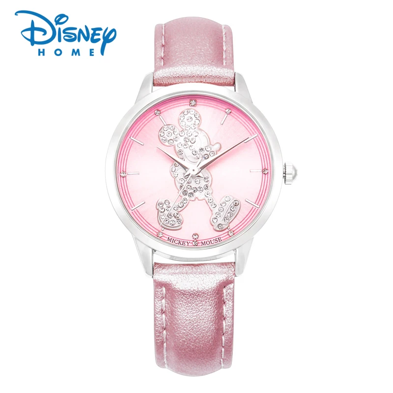 Оригинальные часы disney для женщин Микки Маус Мода Qaurtz часы кожаный ремешок женские часы лучший бренд класса люкс Микки мулер