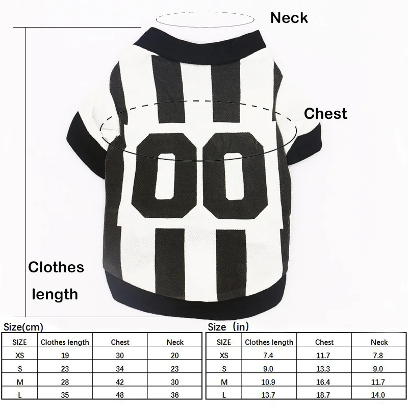 XPangle футболка для собак футбольная команда Джерси маленьких больших спортивная