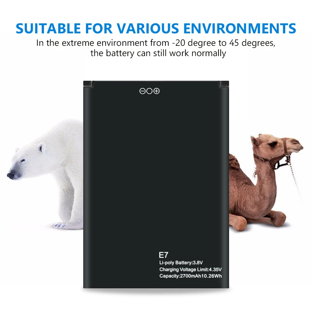 YCDC high quality 2700mAh Li-ion Battery For Blackview E7 E7S Cell Phone Replacement Lithium Polymer Mobile Phone Batteries