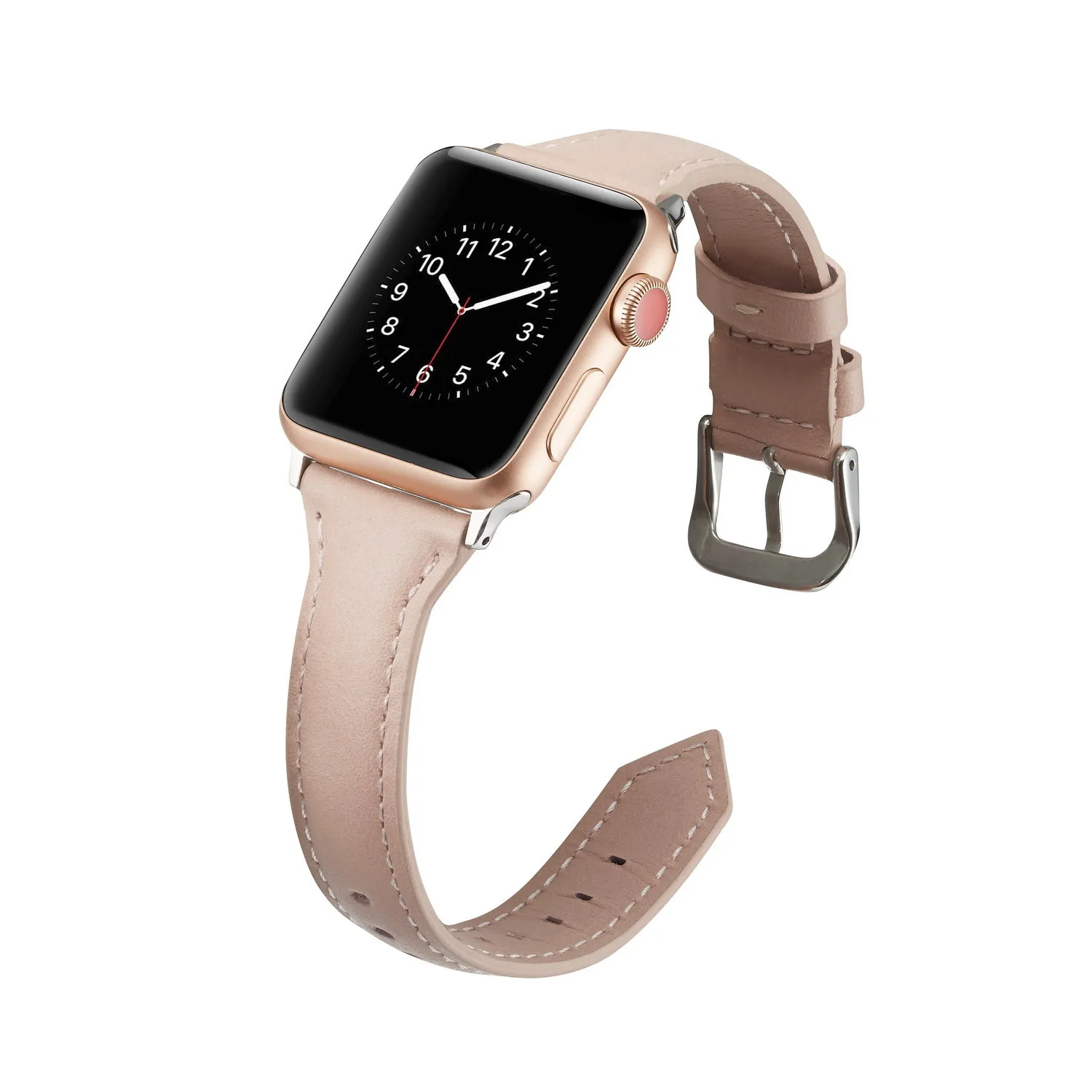 Ремешок из натуральной кожи для Apple Watch Band 44 мм 40 iWatch 4/3/2/1 correa 42 38 браслет Ремешки