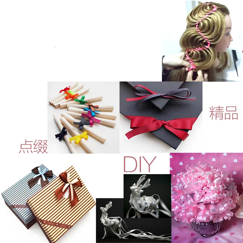 Черная шелковая атласная лента 6 мм 25 ярдов декоративная подарочная Свадебная