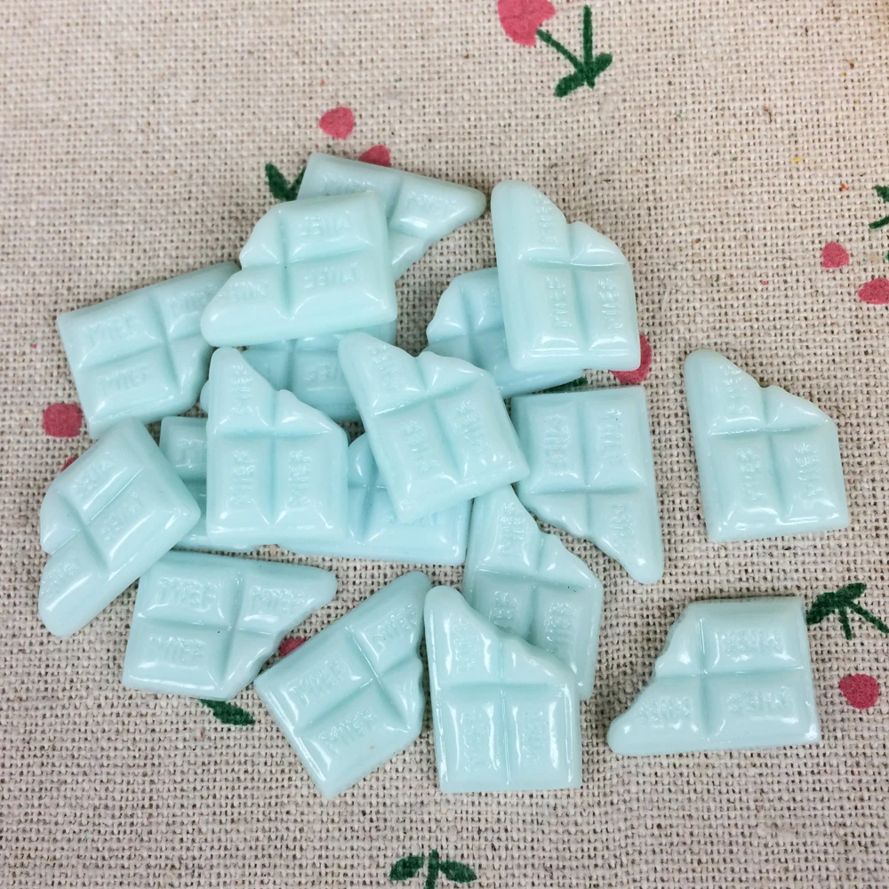 10 шт. плоская задняя часть кабошон искусственная миниатюра еда Зеленый Шоколад