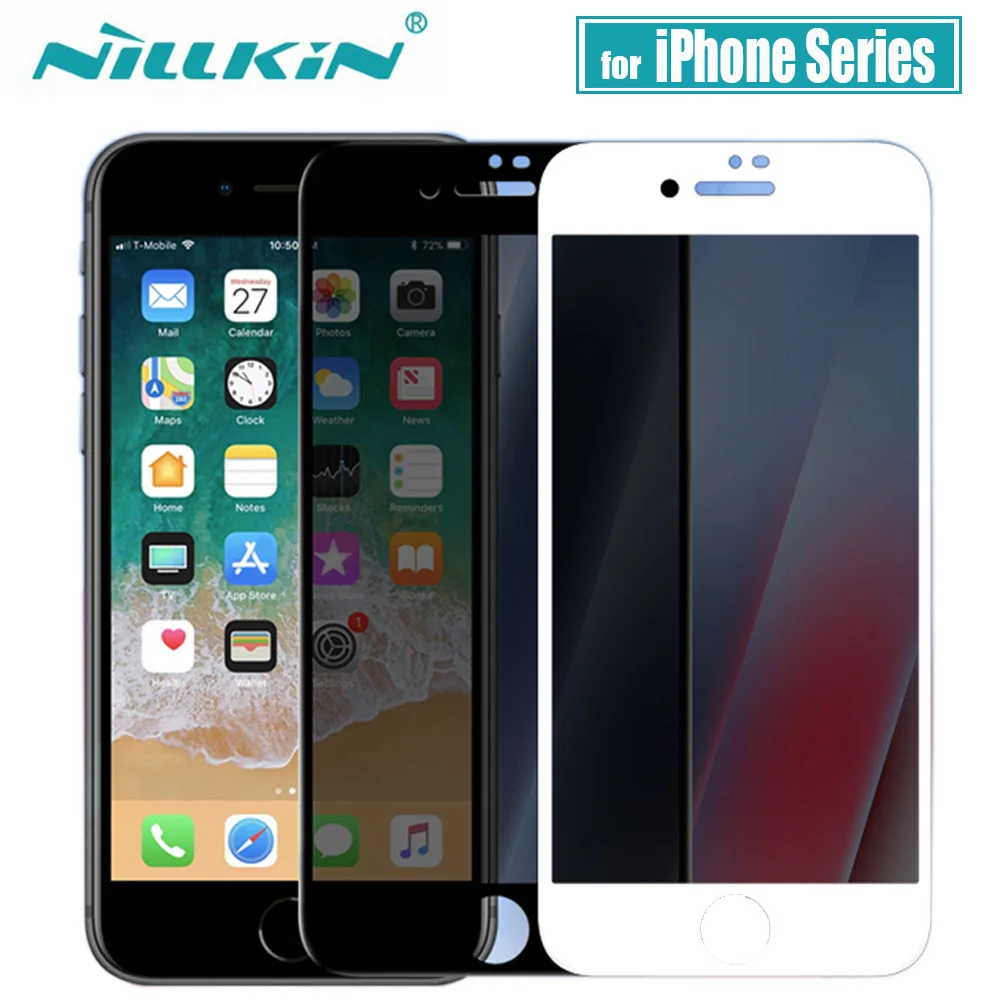 Nilkin для iPhone X 8 7 Plus анти шпион Экран Protector Nillkin 3D AP+ Max с антибликовым покрытием Конфиденциальности закаленное стекло Флим Для iPhone X 8 7
