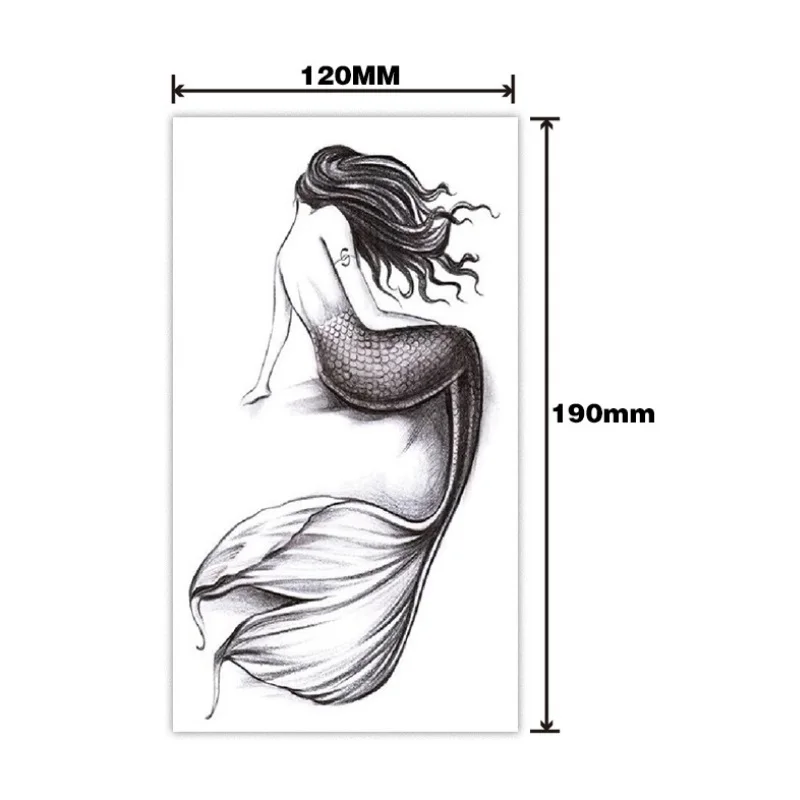 Новинка 2019 цветные водонепроницаемые временные тату-Стикеры серые красивые