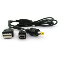 50 pcs new 1 2m charger power usb data transfer charge cable cord for sony psp 2000 3000 game console 2 in 1 cable cord