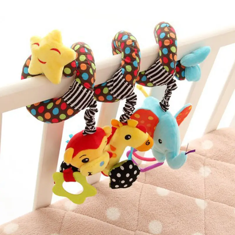 Toy Newborn Infant Developmental Crib Pram Animal Stuffed Doll Hanging Stroller Baby Boys Girls Spiral Toys | Игрушки и хобби