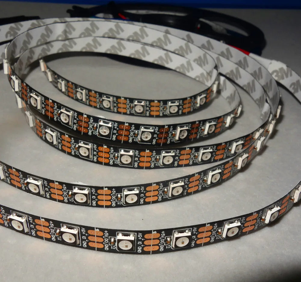 Модифицируемая светодиодная Пиксельная лента 4m 60 Светодиодный s/m DC5V WS2812B (с