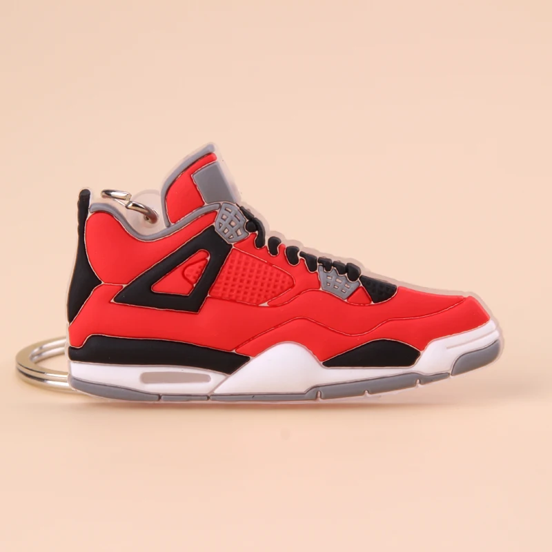 Picture Color15 Мини Jordan 4 брелок обуви Для мужчин Wome/Дети C логотипом отличный подарок для баскетбола брелок-кроссовок для ключей ключ держатель Porte Clef - Цвет: Picture Color15
