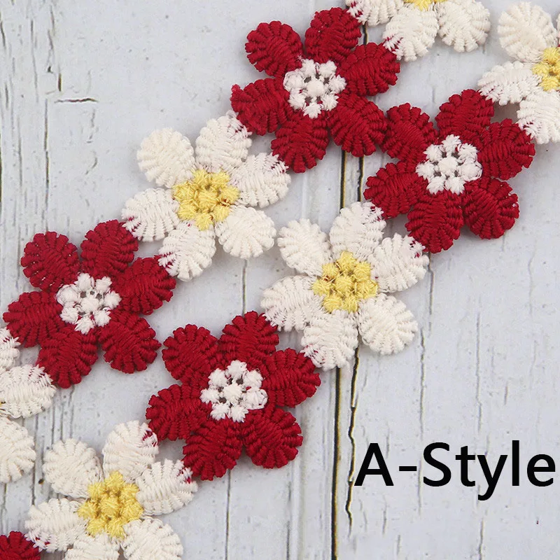A-STYLE DIY шитье крючком Цветочная кружевная лента Текстиль Ткань платье ручной работы ремесло украшение ручной работы вышивка лента - Цвет: A-STYLE