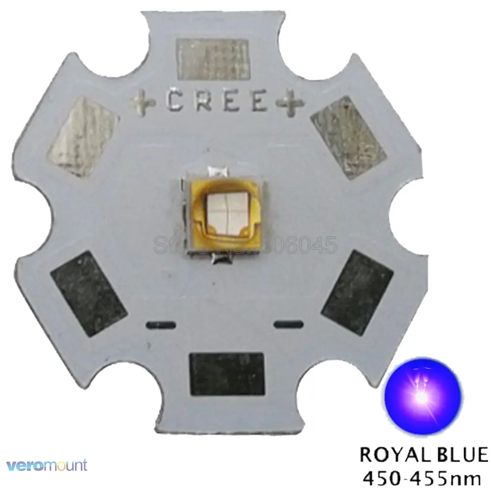 5x5 W LG3535 Королевский синий 450nm 455nm высокой мощности Светодиодный излучатель диод с