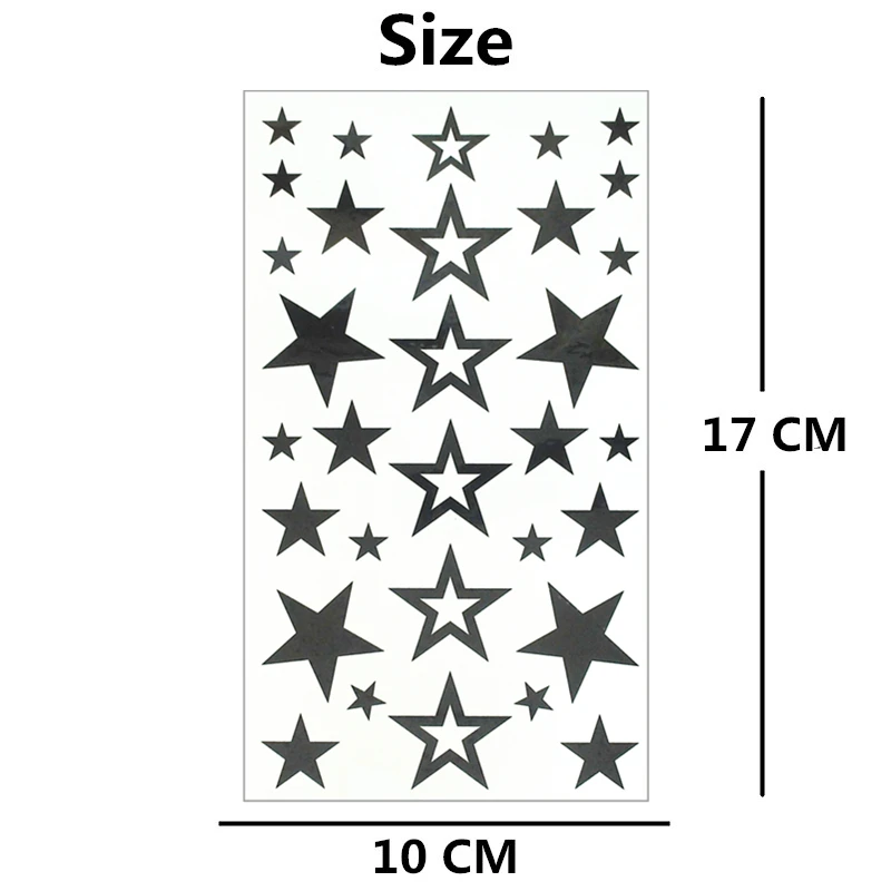 SHNAPIGN черная звезда Временные татуировки боди арт флэш тату наклейки 17*10 см