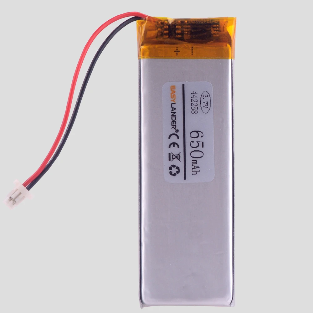 

3.7V 650mAh lithium Polymer Battery For headset Bracelet Oticon Streamer 1.4 DVR MP3 MP4 Recording Pen 442258