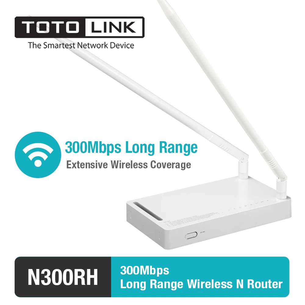TOTOLINK N300RH 300Mbp беспроводной высокомощный маршрутизатор/ретранслятор с 2*11 дБи