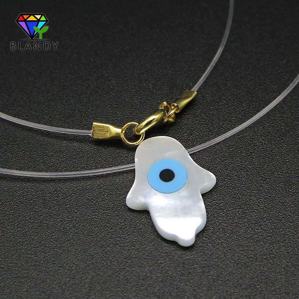 Бесплатная доставка 1 шт./лот Evil Eye Shell Neckalce Высокое качество 8x16 мм маркиза СС
