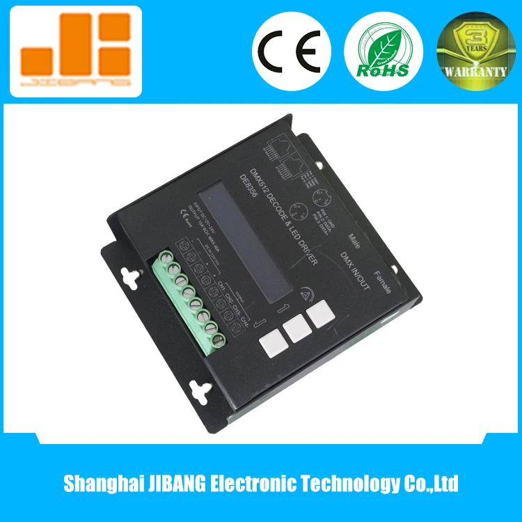 Бесплатная доставка CE ROHS 4 ch RGBW dmx декодер 10a * xlr/rj45 in/out канала/12 24V/40A pn:DE8356|rgbw decoder|dmx