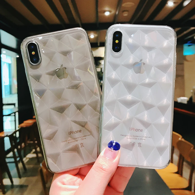 Роскошные 3D глянцевый чехол для iPhone X 10 7 ультра тонкие Блестящие супер мягкий