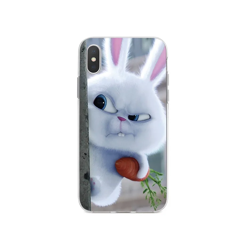 Силиконовый чехол для телефона iPhone 6 S 7 8 Plus X XR XS MAX 5 5S SE с кроликом бабочкой