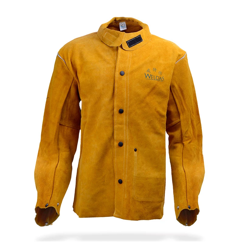Кожаные сварочные фартуки Огнестойкие Куртки для одежды из коровьей спилковой