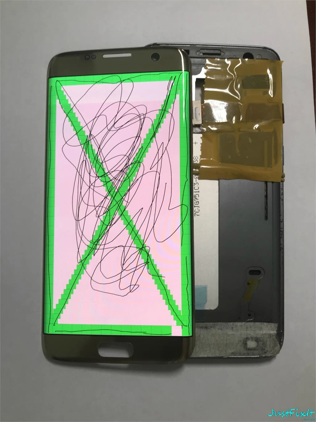 ЖК дисплей с сенсорным экраном и дигитайзером 5 ''Super AMOLED для Samsung Galaxy S7 Edge G935F Burn